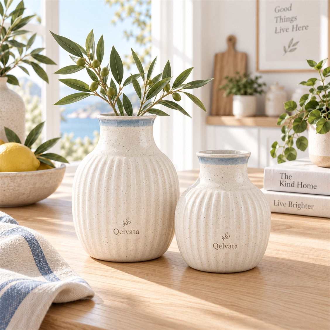 Coastal Textured Vase Duo - view 2